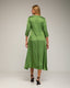 Vestido oversize con seda, bolsillos, manga francesa y cuello redondo. - Tantra Spain