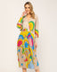 Vestido plisado estampado con detalles de lurex. - Tantra Spain