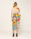 Vestido plisado estampado con detalles de lurex. - Tantra Spain